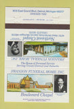 Matchbook Cover - Swanson Funeral Home Detroit MI 40 Strike