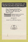 Matchbook Cover - Carrier Conveyor Victration Equipment Louisville KY 40 Strike