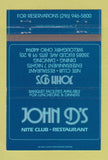 Matchbook Cover - John D's Nite Club Restaurant Willoughby OH 40 Strike