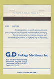 Matchbook Cover - GD Package Machinery Richmond VA Moliere Quote 40 Strike