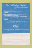 Matchbook Cover - Nosek Sons Funeral Home Brecksville Maple Heights OH 40 Strike