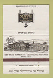 Matchbook Cover - Cedarburg State Bank WI 40 Strike