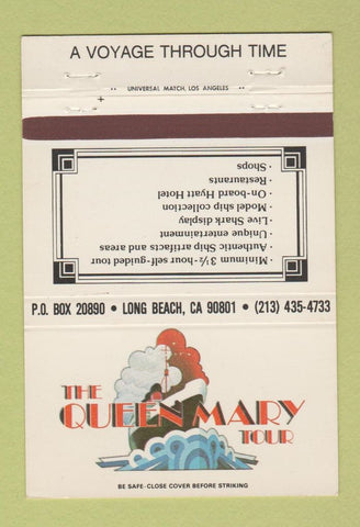 Matchbook Cover - The Queen Mary Tour Long Beach CA 40 Strike
