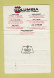 Matchbook Cover - Columbia Tool Steel Chicago St Louis Detroit 40 Strike