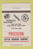 Matchbook Cover - Precision Cutter Grnding 40 Strike