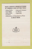 Matchbook Cover - Precision Cutter Grnding 40 Strike