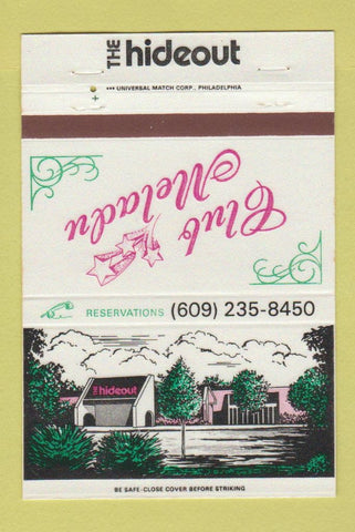 Matchbook Cover - The Hideout Club Meladu Mount Laurel NJ 40 Strike