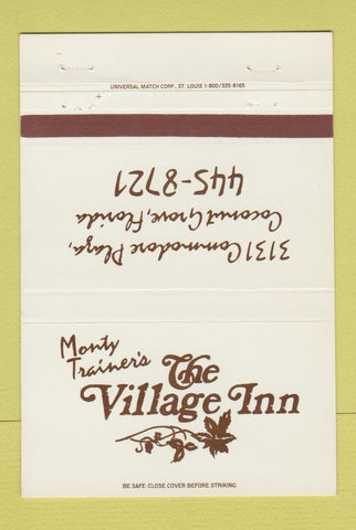 Matchbook Cover - The Village Inn Coconut Grove FL 40 Strike