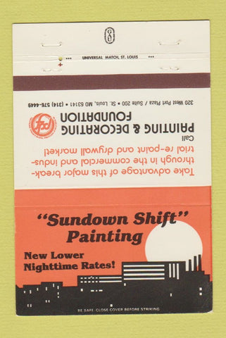 Matchbook Cover - Painting Decorating Foundation ST Louis MO 40 Strike