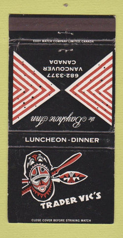Matchbook Cover - Trader Vic's Tiki Vancouver BC Bayshore Inn WEAR 30 Strike