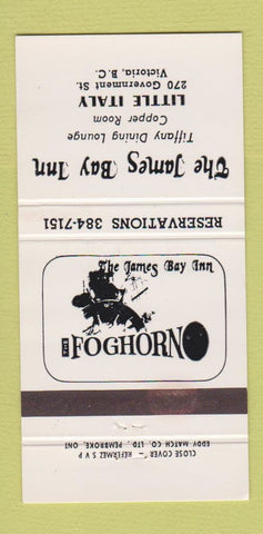 Matchbook Cover - The Foghorn James Bay Inn Victoria BC 30 Strike