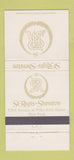 Matchbook Cover - St Regis Sheraton Hotel New York City 30 Strike