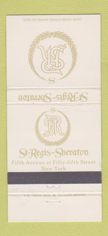 Matchbook Cover - St Regis Sheraton Hotel New York City 30 Strike