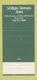 Matchbook Cover - St Regis Sheraton Hotel New York City 30 Strike