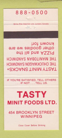 Matchbook Cover - Tasty Minit Foods Winnipeg MB 30 Strike