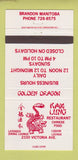 Matchbook Cover - Kam Lung Chinese Restaurant Brandon MB 30 Strike