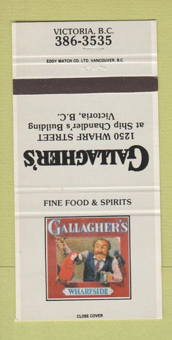 Matchbook Cover - Gallagher's Restaurant Victoria BC 30 Strike