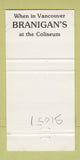 Matchbook Cover - Gallagher's Restaurant Victoria BC 30 Strike