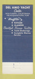 Matchbook Cover - Del Amo Yacht Center Marina Del Rey CA 30 Strike