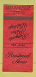 Matchbook Cover - Brentwood House Melvindale MI 30 Strike