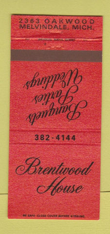 Matchbook Cover - Brentwood House Melvindale MI 30 Strike
