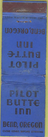 Matchbook Cover - Pilot Butte Inn Bend OR