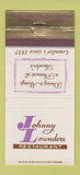 Matchbook Cover - Johnny Lounders Restaurant Pittsburgh PA 30 Strike