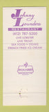 Matchbook Cover - Johnny Lounders Restaurant Pittsburgh PA 30 Strike