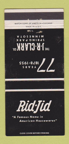 Matchbook Cover - Rid Jud Spring Park MN 1955 WEAR 30 Strike