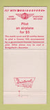 Matchbook Cover - Bridgeford Cessna Airplanes  WEAR 30 Strike