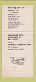 Matchbook Cover - Admiral Benbow Inn CHAIN Memphis TN 30 Strike