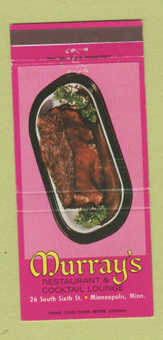 Matchbook Cover - Murray's Restaurant Minneapolis MN 30 Strike