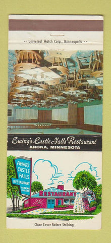 Matchbook Cover - Ewing's Castle Falls Anoka MN 30 Strike