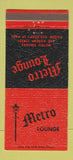Matchbook Cover - Metro Lounge St Paul MN 30 Strike