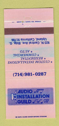 Matchbook Cover - Audio Installation Guild Upland CA 30 Strike
