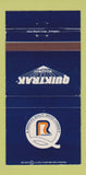 Matchbook Cover - Roadway Trucking Quiktrak 30 Strike