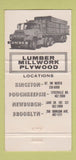 Matchbook Cover - Miron Home Center Lumber Kingston Poughkeepsie NY 30 Strike