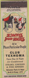 Matchbook Cover - Club Texhoma Paris Hugo TX