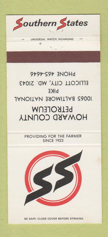 Matchbook Cover - Howard County Petroleum Ellicott City MD  30 Strike