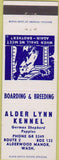 Matchbook Cover - Alder Lynn Kennels German Shepherd Alderwood Manor WA