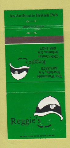 Matchbook Cover - Reggie's British Pub Atlanta GA Norfolk VA WEAR 30 Strike