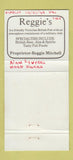 Matchbook Cover - Reggie's British Pub Atlanta GA Norfolk VA WEAR 30 Strike