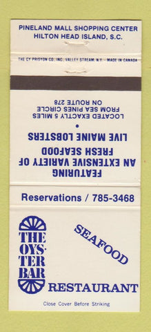 Matchbook Cover - Oyster Bar Restaurant Hilton Head Island SC 30 Strike