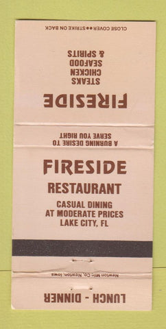 Matchbook Cover - Fireside Restaurant Lake City FL WEAR 30 Strike