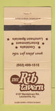 Matchbook Cover - Rib Tavern Louisville KY WORN 30 Strike
