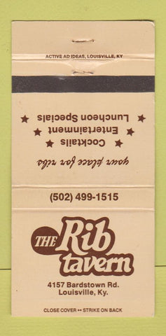 Matchbook Cover - Rib Tavern Louisville KY WORN 30 Strike