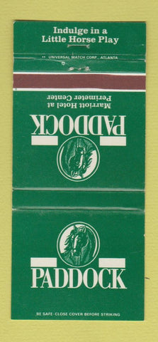 Matchbook Cover - Paddock Marriott Hotel  30 Strike