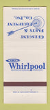 Matchbook Cover - Whirlpool Heating Coolings Crescent Parts 30 Strike