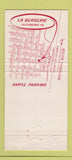 Matchbook Cover - La Bergerie Restaurant French Alexandria VA 30 Strike