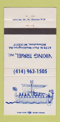 Matchbook Cover - Viking Travel Milwaukee WI 30 Strike